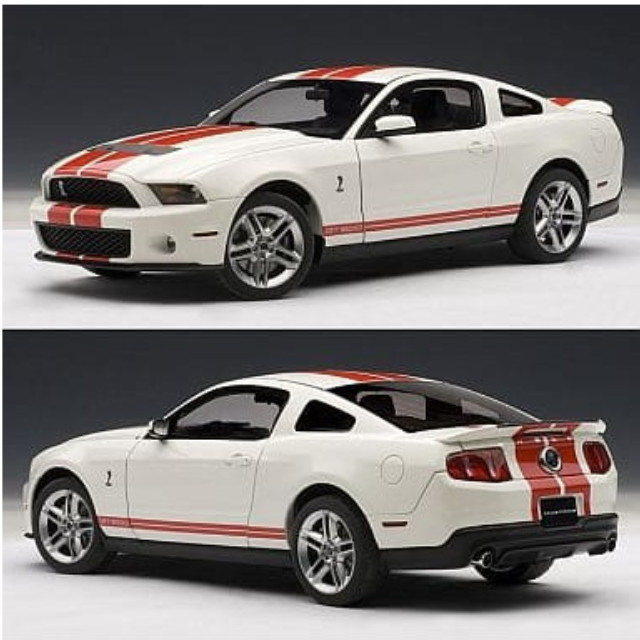 [MDL] 1/18 フォード シェルビーGT500 2010 ホワイト/レッドストライプ  完成品 ミニカー(72919) AutoArt(オートアート)