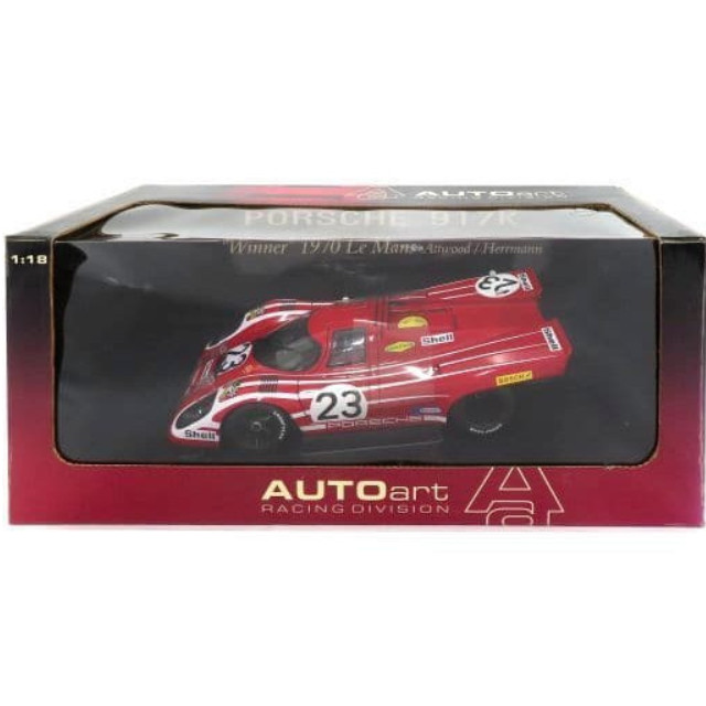 [MDL] 1/18 PORSCHE 917K Le Mans ’70 Shell #23(レッド×ホワイト)  完成品 ミニカー(80032) AutoArt(オートアート)