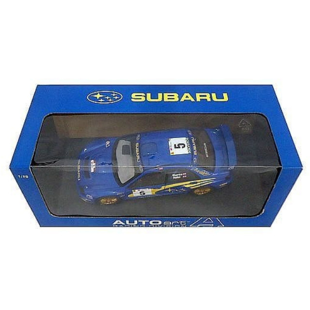 [MDL] 1/18 SUBARU Impreza WRC 2001 Portugal Rally PIRELLI #5(ブルー×イエロー) 「RACING DIVISION」 完成品 ミニカー(80191) AutoArt(オートアート)