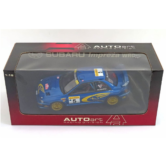 [MDL] 1/18 SUBARU IMPREZA WRC 99 RALLY MONTE CARLO PIRELLI #5(ブルー×イエロー) 「RACING DIVISION」  完成品 ミニカー(89992) AutoArt(オートアート)