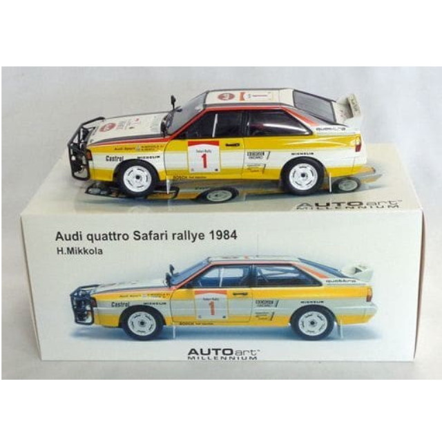 [MDL] 1/18 AUDI QUATTRO SAFARI RALLYE 1984 BOSCH #1(ホワイト×イエロー) 「MILLENNIUM」 完成品 ミニカー(88401) AutoArt(オートアート)
