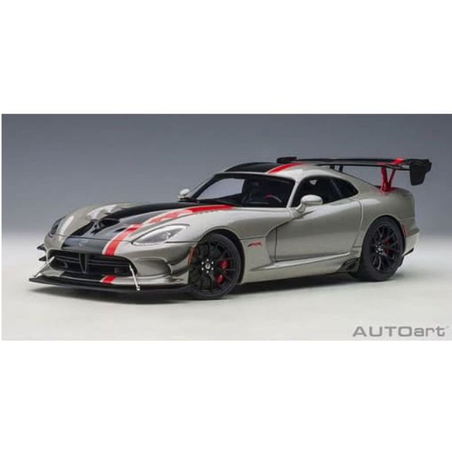 [MDL] 1/18 ダッジ バイパー ACR(メタリック・シルバー×ブラック・ストライプ) 「オートアート・コンポジットモデルシリーズ」  完成品 ミニカー(71733) AutoArt(オートアート)