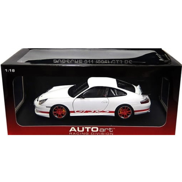 [MDL] 1/18 PORSCHE 911 996 GT3 RS 2004(ホワイト×レッド) 「RACING DIVISION」 完成品 ミニカー(80471) AutoArt(オートアート)