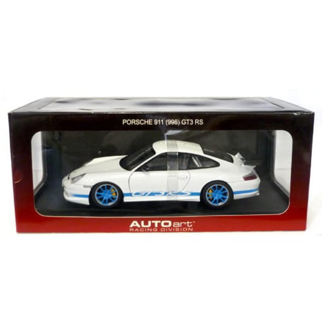 [MDL] 1/18 PORSCHE 911 996 GT3 RS 2004(ホワイト×ブルー) 「RACING DIVISION」 完成品 ミニカー(80472) AutoArt(オートアート)
