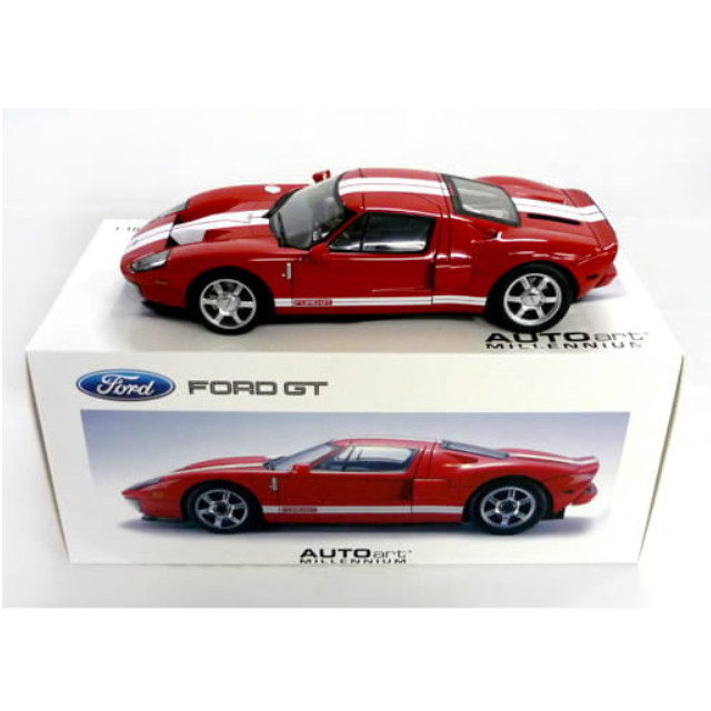 [MDL] 1/18 FORD GT 2004(レッド×ホワイト) 「MILLENNIUM」  完成品 ミニカー(73021) AutoArt(オートアート)