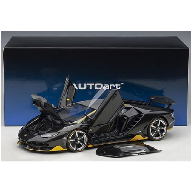 [MDL] 1/18 ランボルギーニ チェンテナリオ(カーボン・ブラック×イエロー・アクセント) 「オートアート・コンポジットモデルシリーズ」 完成品 ミニカー(79114) AutoArt(オートアート)
