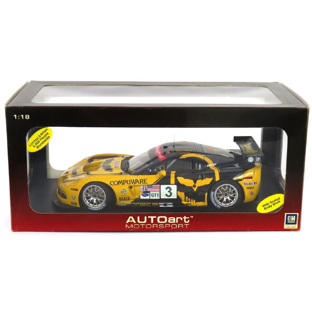 [MDL] 1/18 Chevrolet Corvette C6R ALMS 2007 #3(イエロー×ブラック) 「MOTORSPORT」  完成品 ミニカー(80704) AutoArt(オートアート)