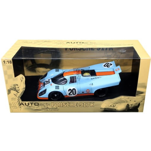 [MDL] 1/18 Porsche 917K Steve McQueen Gulf #20(スカイブルー×オレンジ) 完成品 ミニカー(80030) AutoArt(オートアート)