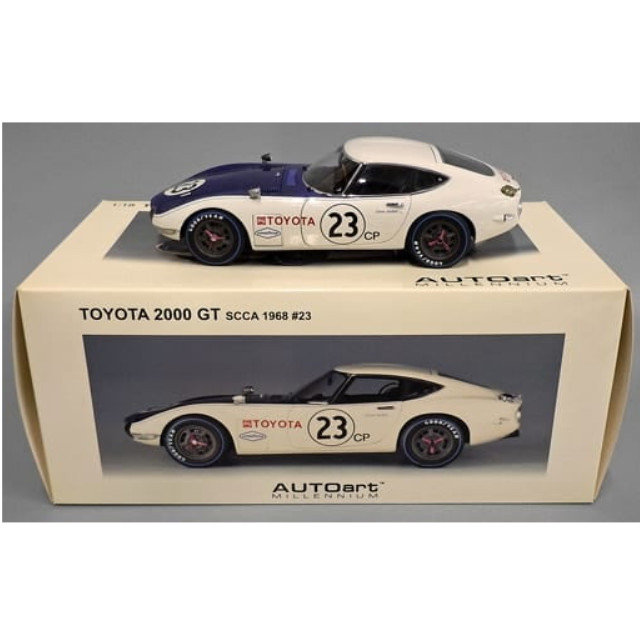 [MDL] 1/18 TOYOTA 2000GT SCCA 1968 #23 (ホワイト×ブルー)  完成品 ミニカー(86815) AutoArt(オートアート)