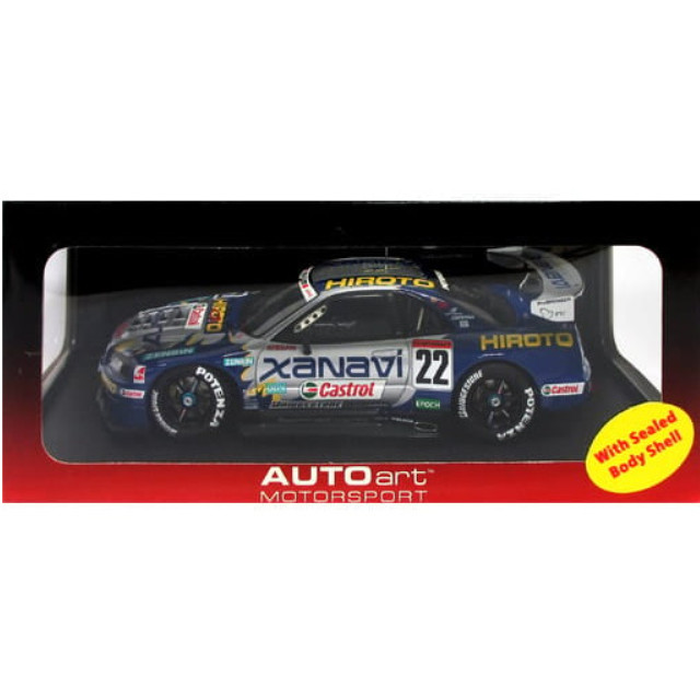 [MDL] 1/18 NISSAN SKYLINE JGTC 2001 XANAVI HIRTO GTR R34 M.KRUMM/T.TANAKA AUTOBACS #22 (シルバー×ブルー) 「MOTORSPORT」 完成品 ミニカー(80177) AutoArt(オートアート)