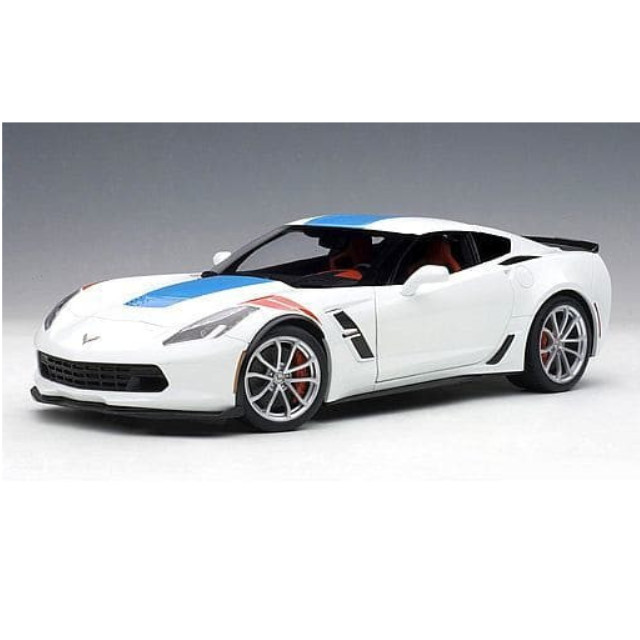 [MDL] 1/18 シボレー コルベット C7 グランスポーツ レッドハッシュマーク(ホワイト×ブルーストライプ) 完成品 ミニカー(71271) AutoArt(オートアート)