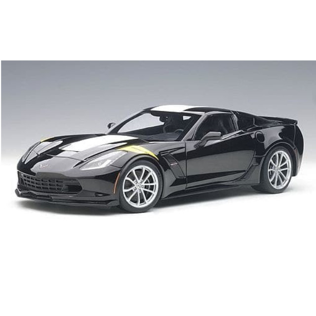[MDL] 1/18 シボレー コルベット C7 グランスポーツ イエローハッシュマーク(ブラック×ホワイトストライプ) 完成品 ミニカー(71273) AutoArt(オートアート)