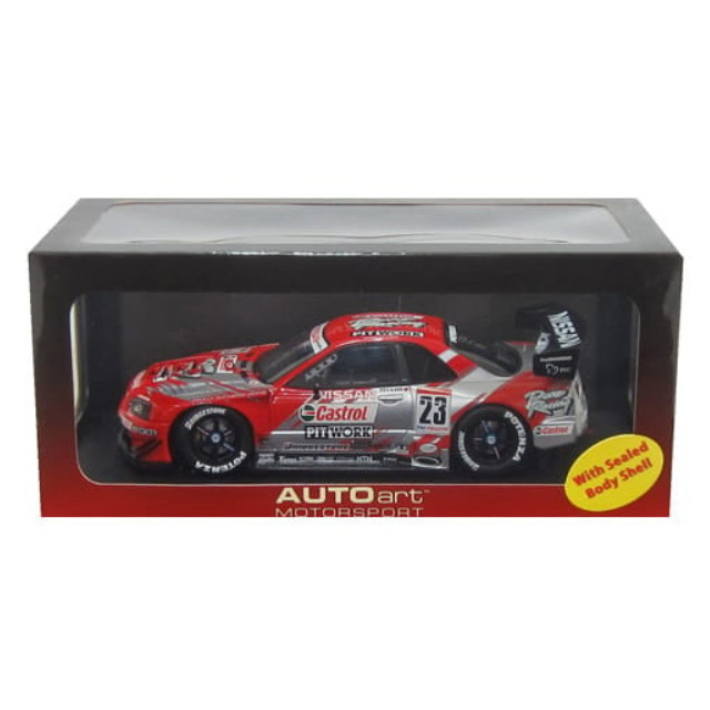 [MDL] 1/18 NISSAN SKYLINE R34 GTR JGTC 2002 『CASTROL PITWORK』 BRIDGESTONE #23(レッド×シルバー) 「MOTORSPORT」 完成品 ミニカー(80278) AutoArt(オートアート)