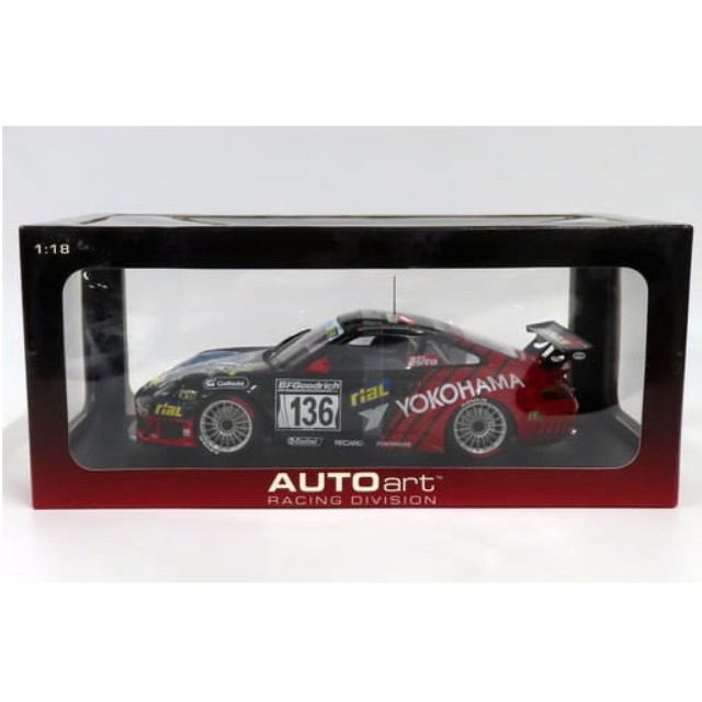 [MDL] 1/18 Porsche 911(996) GT3 RSR Nurburgring 2005 YOKOHAMA #136(ブラック×レッド) 「RACING DIVISION」  完成品 ミニカー(805710) AutoArt(オートアート)