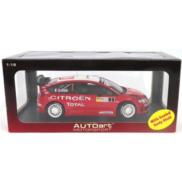 [MDL] 1/18 2007 Citroen C4 WRX Loeb/Elena Winner Of Rally Deutschland TOTAL #1(レッド×ホワイト)  完成品 ミニカー(80739) AutoArt(オートアート)