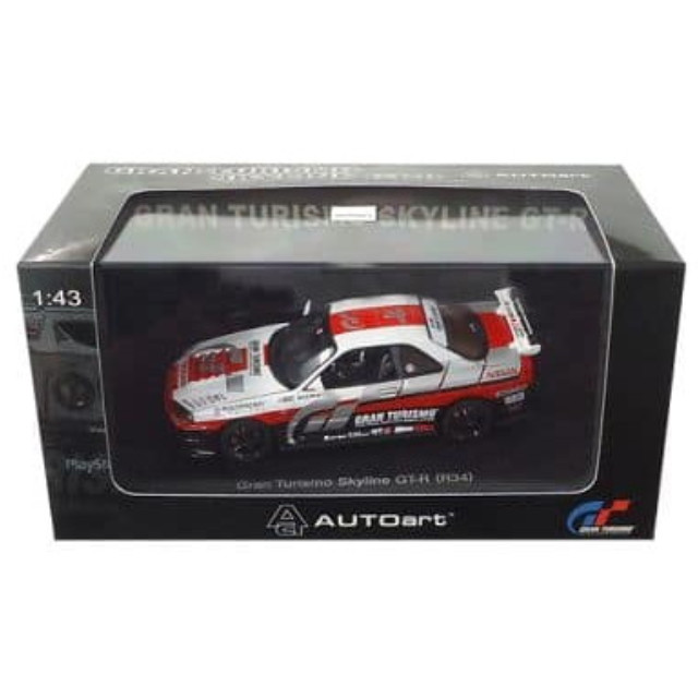 [MDL] 1/43 Gran Turismo Skyline GT-R(R34) BRIDGESTONE(ホワイト×レッド×ブラック) 完成品 ミニカー(60279) AutoArt(オートアート)