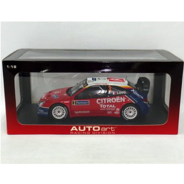 [MDL] 1/18 CITROEN XSARA WRC 2004 PlayStaion2 #3(レッド×ホワイト×ブルー) 「RACING DIVISION」 完成品 ミニカー(80438) AutoArt(オートアート)