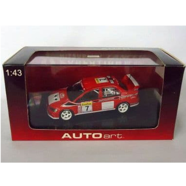 [MDL] 1/43 三菱 ランサー EVOVII F.DELECOUR/D.GRATALOUP WRC 2002年 ラリー・モンテカルロ  #7(レッド×ホワイト) 完成品 ミニカー(60251) AutoArt(オートアート)