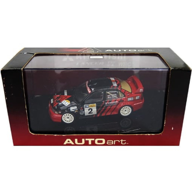 [MDL] 1/43 MITSUBISHI LANCER Evolution VI WRC PIAA #2(ブラック×レッド)  完成品 ミニカー(69941) AutoArt(オートアート)
