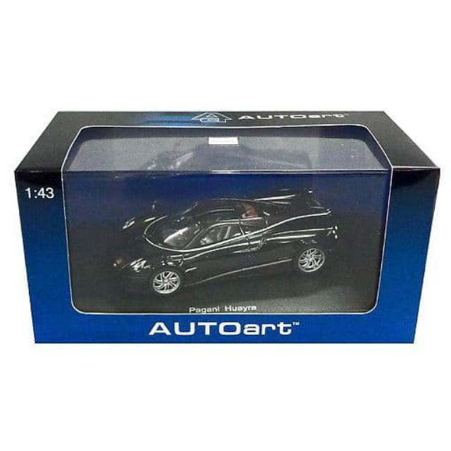 [MDL] 1/43 パガーニ ウアイラ(ブラック×シルバーストライプ)  完成品 ミニカー(58209) AutoArt(オートアート)