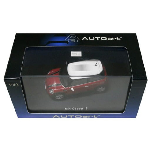 [MDL] 1/43 Mini Cooper S 2006(レッド×ホワイト)  完成品 ミニカー(55006) AutoArt(オートアート)