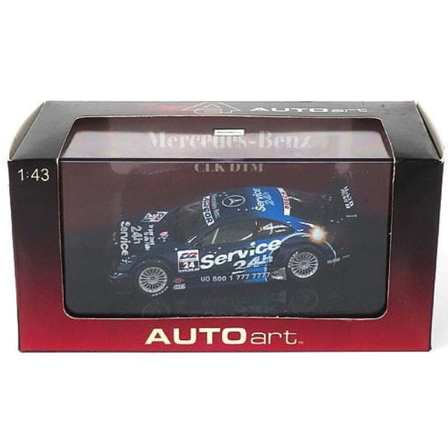 [MDL] 1/43 MERCEDES BENZ CLK DTM 2001 ATS #24(ネイビー×ライトブルー)  完成品 ミニカー(60139) AutoArt(オートアート)