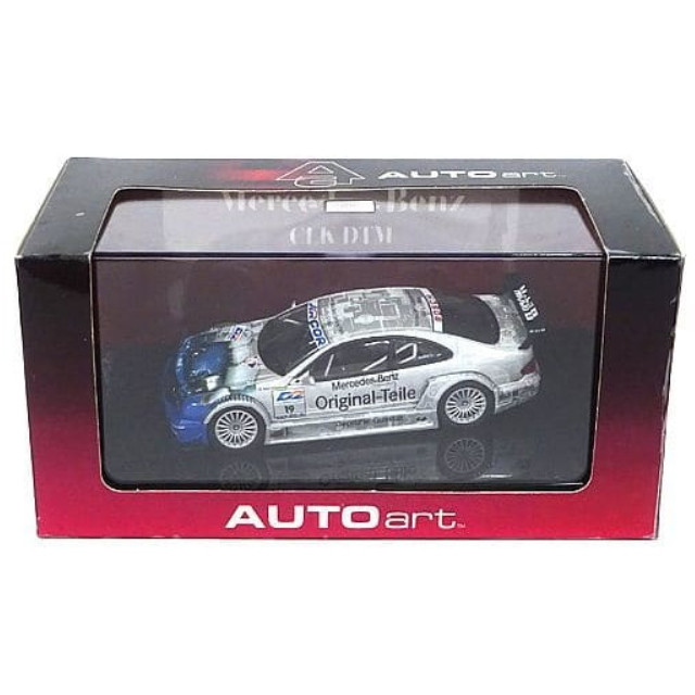 [MDL] 1/43 MERCEDES BENZ CLK DTM 2000 Mobil #19(シルバー×ブルー)  完成品 ミニカー(60038) AutoArt(オートアート)