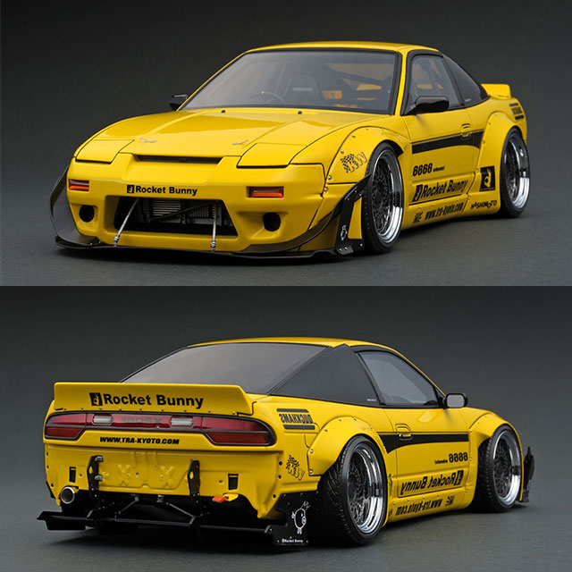 [MDL] 1/18 Rocket Bunny 180SX(イエロー) 完成品 ミニカー(IG1111) ignition model(イグニッションモデル)