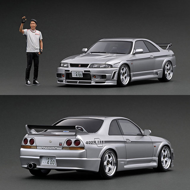 [MDL] 1/18 Nismo R33 GT-R 400R(シルバー) With Mr. Matsuda 完成品 ミニカー(IG2251) ignition model(イグニッションモデル)