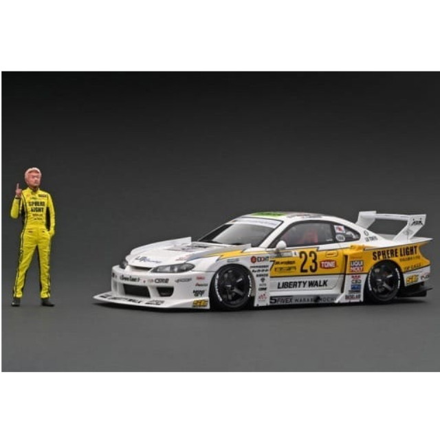 [MDL] 1/18 LB-Super Silhouette S15 SILVIA(シルビア)(ホワイト×イエロー) With Mr.Hibino WEB限定モデル 完成品 ミニカー(IG2920) ignition model(イグニッションモデル)