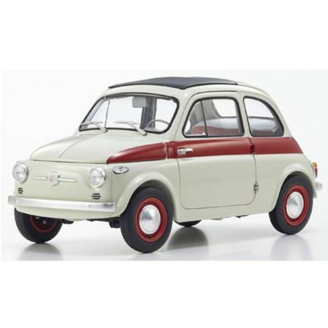 [MDL] 1/18 フィアット ヌォーバ 500 スポーツ(ライトグレー/レッドライン) 完成品 ミニカー(KS08966SLG) 京商