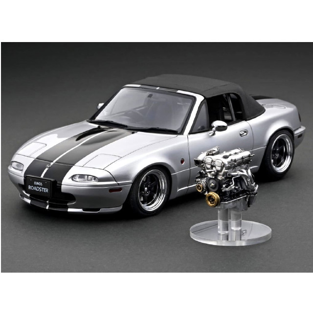 [MDL] 1/18 Eunos Roadster NA(シルバー) With Engine WEB限定モデル 完成品 ミニカー(IG3202) ignition model(イグニッションモデル)
