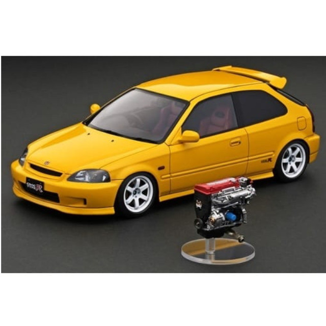 [MDL] 1/18 Honda CIVIC EK9 Type R(イエロー) With Engine web限定モデル 完成品 ミニカー(IG2675) ignition model(イグニッションモデル)
