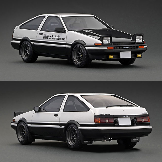 [MDL] 1/18 INITIAL D Toyota Sprinter Trueno 3Dr GT Apex AE86(ホワイト×ブラック) with LED light 「頭文字D」 WEB限定モデル 完成品 ミニカー(IG3190) ignition model(イグニッションモデル)