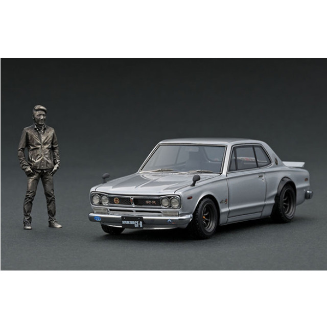 [MDL] 1/43 Nissan Skyline 2000 GT-R KPGC10 Matsuda Street With Mr. Matsuda(シルバー) 完成品 ミニカー(IG1935) ignition model(イグニッションモデル)
