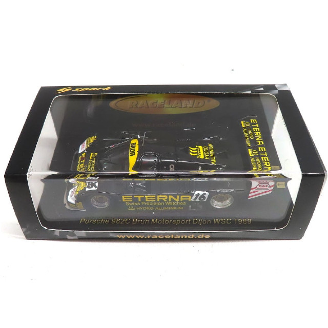 [MDL] 1/43 Porsche 962C Brun Motorsport Dijon WSC 1989 #16(ブラック×イエロー) RACELAND特注 完成品 ミニカー(RS1761) SPARK(スパーク)