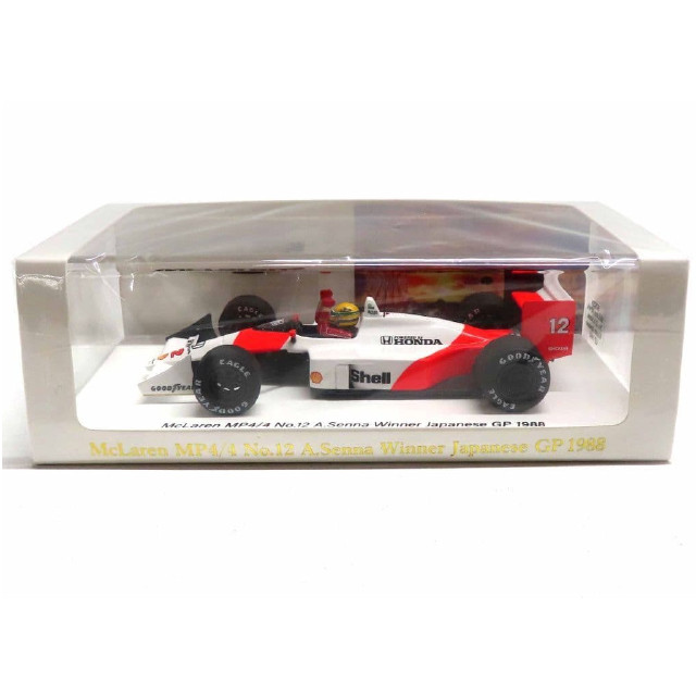 [MDL] 1/43 McLaren MP4/4 A.Senna Winner Japanese GP 1988 Shell #12(ホワイト×レッド) 完成品 ミニカー(SCS229) SPARK(スパーク)