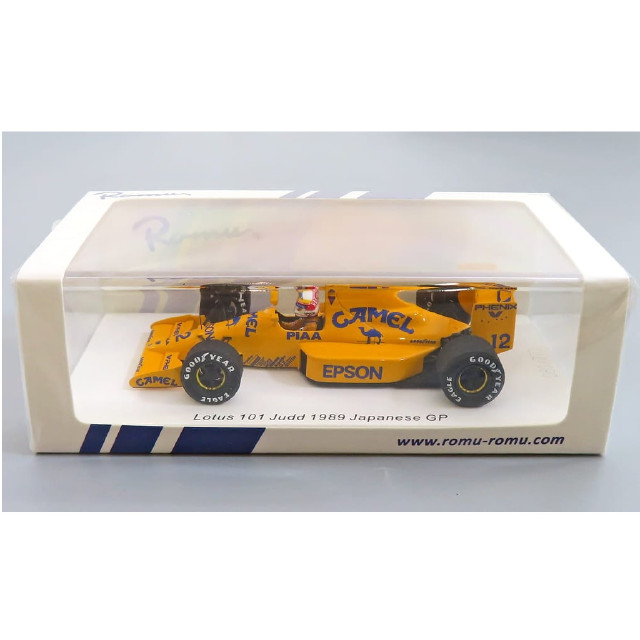 [MDL] 1/43 ロータス 101 ジャッド 1989 F1 日本GP 中嶋悟 ラストラン #12(イエロー) モデルガレージロム特注 完成品 ミニカー(ROMU043) SPARK(スパーク)