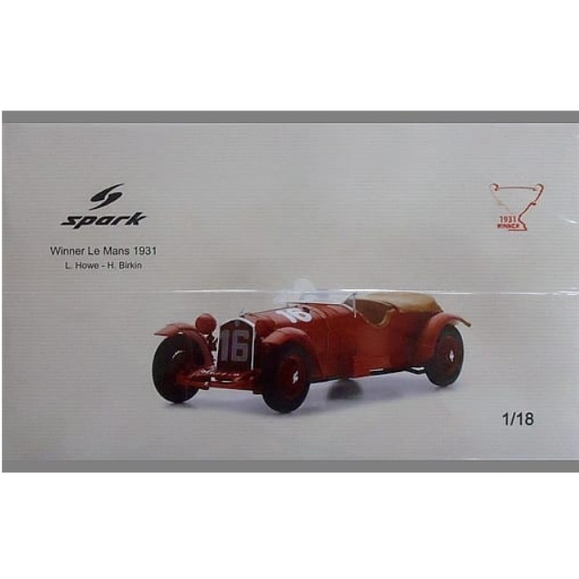 [MDL] 1/18 Alfa Romeo 8C Winner Le Mans 1931 L.Howe - Sir H.Birkin #16 完成品 ミニカー(18LM31) SPARK(スパーク)