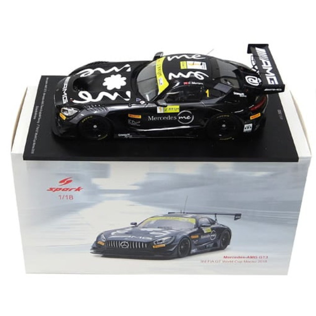 [MDL] 1/18 Mercedes-AMG GT3 3rd FIA GT World Cup Macau 2018 EDP #1(ブラック) 完成品 ミニカー(18SA019) SPARK(スパーク)
