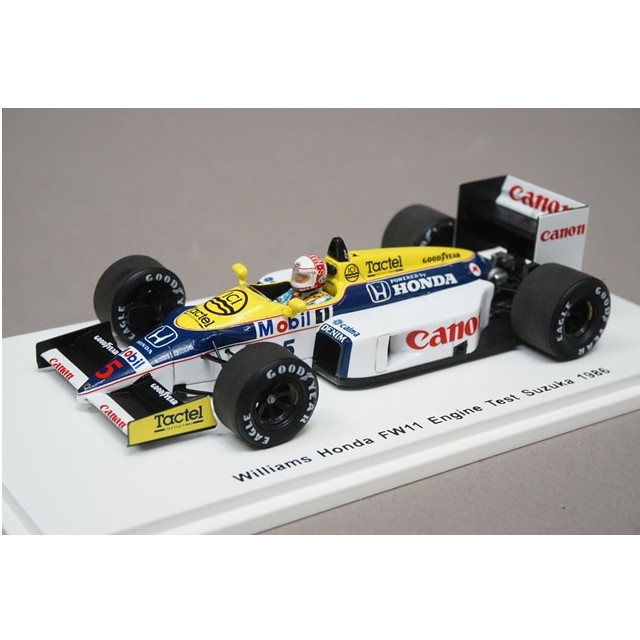 [MDL] 1/43 Williams Honda FW11 Engine Test Suzuka 1986 Mobil1 #5(ホワイト×ネイビー×イエロー) 完成品 ミニカー(TR013) SPARK(スパーク)