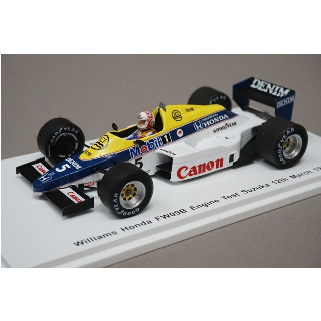 [MDL] 1/43 Williams Honda FW09B Engine Test Suzuka 1985 Canon #5(ホワイト×ネイビー×イエロー) Forza別注 完成品 ミニカー(TR001) SPARK(スパーク)