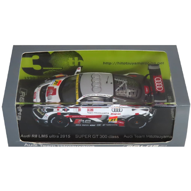[MDL] 1/43 Audi R8 LMS ultra 2015 SUPER GT 300 class Audi Team Hitotsuyama #21(ホワイト×ブラック×レッド) 完成品 ミニカー(HR4312015) SPARK(スパーク)
