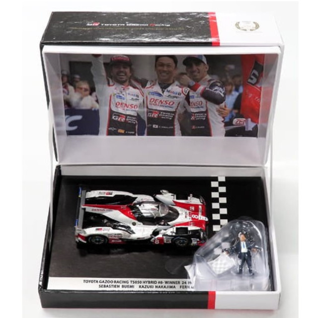 [MDL] 1/43 TOYOTA GAZOO RACING TS050 HYBRID ルマン 優勝記念 DENSO #8(ホワイト×レッド×ブラック) 完成品 ミニカー(TY13143WM) SPARK(スパーク)