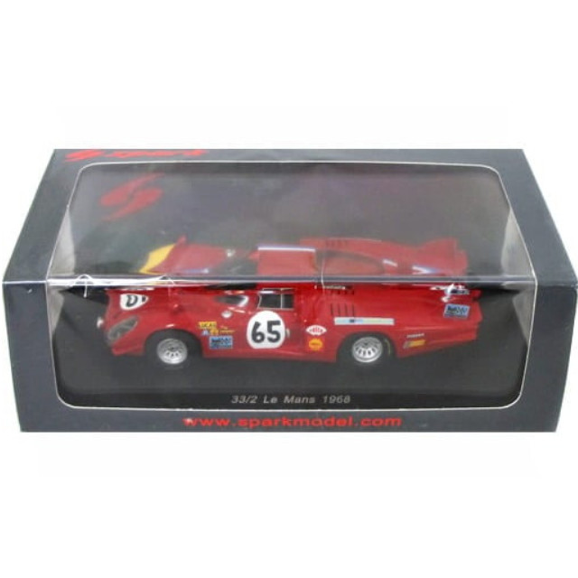 [MDL] 1/43 Alfa Romeo T33/2 Le Mans 1968 SHELL #65(レッド×イエロー) 完成品 ミニカー(S4371) SPARK(スパーク)