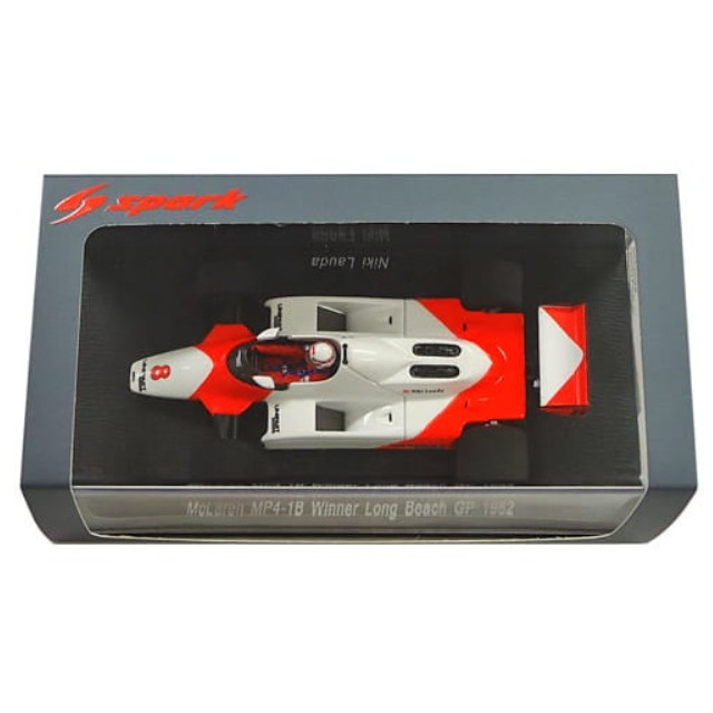 [MDL] 1/43 McLaren MP4-1B Winner Long Beach GP 1982 UNIPART #8(ホワイト×オレンジ) 完成品 ミニカー(S4303) SPARK(スパーク)