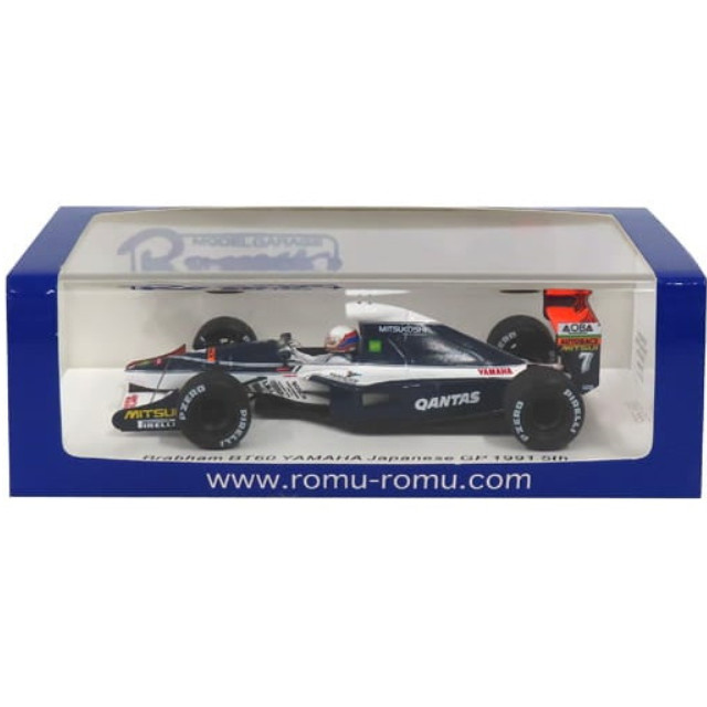 [MDL] 1/43 Brabham BT60 YAMAHA Japanese GP 1991 QANTAS #7(ネイビー×ホワイト×オレンジ) 完成品 ミニカー(ROMU034) SPARK(スパーク)
