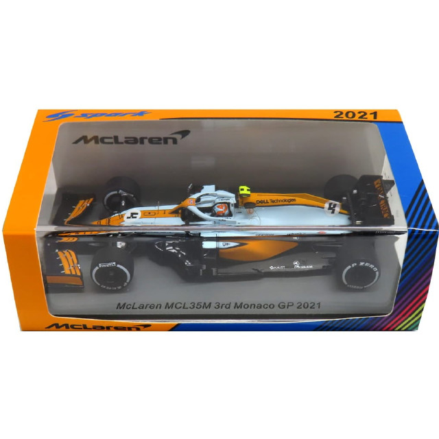 [MDL] 1/43 McLaren MCL35M McLaren 3rd Monaco GP 2021 Gulf #4(オレンジ×グレー) 完成品 ミニカー(S7679) SPARK(スパーク)