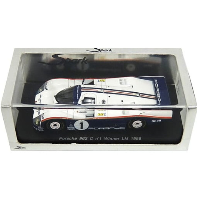 [MDL] 1/43 Porsche 962C Winner LM 1986 Shell #1(ホワイト×ブルー) 完成品 ミニカー(S0923) SPARK(スパーク)