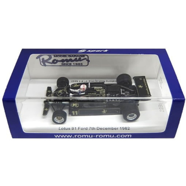 [MDL] 1/43 Lotus 91 Ford 7th December 1982 john player special #11(ブラック) 完成品 ミニカー(ROMU025) SPARK(スパーク)